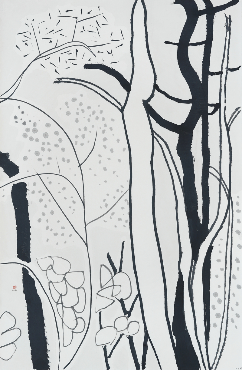 장병언, structure landscape 064, ink_on_paper, painting, 2026